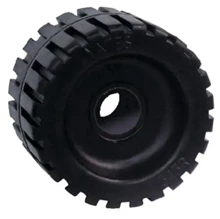 3 Inch Wide x 4-3/8 Inch OD Boat Trailer Black Rubber Ribbed Wobble Roller