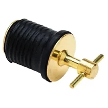 1-1/4 Inch Brass Twist Turn Neoprene Drain Plug for Boats