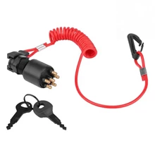 Evinrude Johnson BRP Ignition Key Switch & Safety Lanyard 5005801