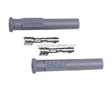 MSD 3301 Spark Plug Wire Plug Boots & Terminals Straight Multi-Angle 2-Pack
