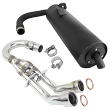 EXHAUST MUFFLER and EXHAUST PIPE GASKETS Fits For Yamaha RHINO 660 YXR660 2004-2007
