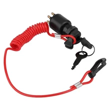 Evinrude Johnson BRP New Ignition Key Switch & Safety Lanyard 5005801 Outboard Parts